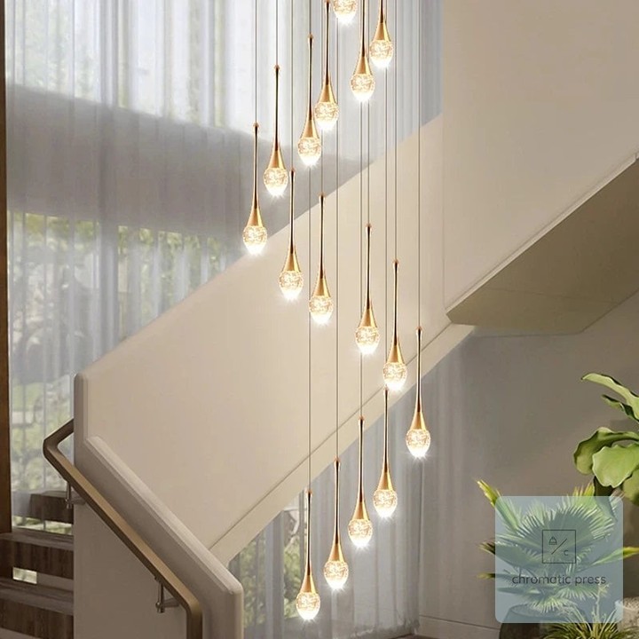 Sunlight cascades down your stairwell, catching crystal facets that dance across the walls.

This Modern Crystal LED Chandelier transforms dark corners into glowing focal points. The luxury gold finish brings warmth to any room—from grand lobbies to intimate living spaces.

Remote control dimming lets you set the perfect mood whenever you want. Energy-efficient LED bulbs mean beautiful light without the guilt. And it's dimmable, so you control the ambiance completely.

Available now for $815.99 at https://chromatic-press.myshopify.com/products/modern-crystal-led-chandeliers-for-living-room-lobby-luxury-cristal-long-staircase-hanging-lights-creative-gold-indoor-luminaire1705586218446

#LuxuryChandelier #CrystalLighting #ModernDecor #StaircaseLights #HomeDesign