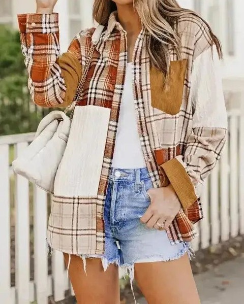 Your wardrobe needs a shacket that actually makes a statement.

This plaid colour block patchwork shacket brings together multiple plaid patterns in one bold, eye-catching design. The collared, button-front style works perfectly for everyday layering, but it's characterful enough to elevate any outfit.

Available in Orange and Blue.

Go from casual to standout—only for £30.82.

Shop now: 

#ShacketStyle #PlaidPatchwork #ColourBlockFashion #AutumnOutfits #WomensFashionUK
