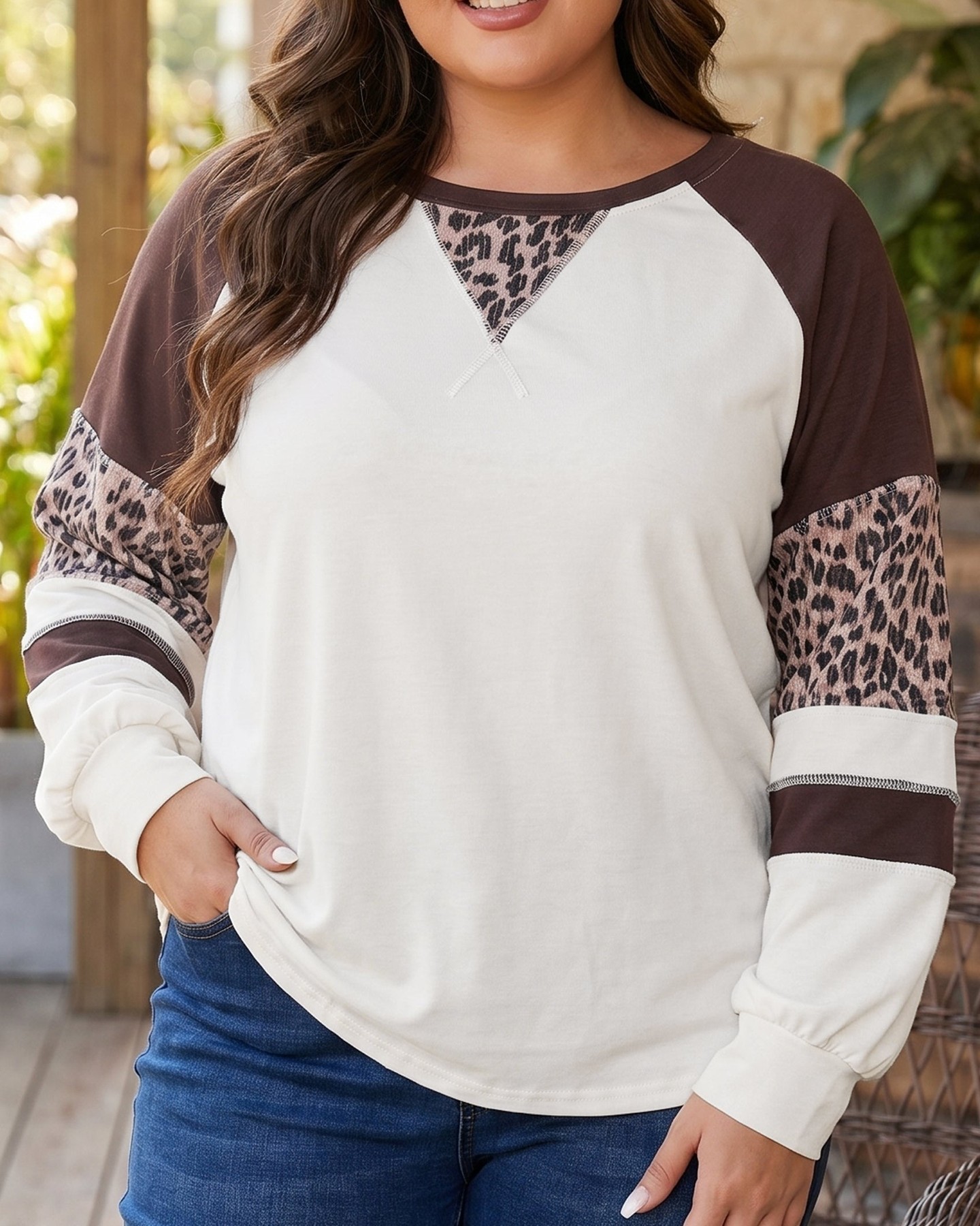 Bold prints don't have to scream—they can whisper with confidence.

This leopard print colorblock blouse proves it. The strategic mix of leopard and solid panels creates dimension that flatters, while warm beige tones keep it effortlessly wearable for any occasion.

#PlusSizeStyle #LeopardPrint #ColorblockBlouse #WomensFashionUK #PlusSizeTops
