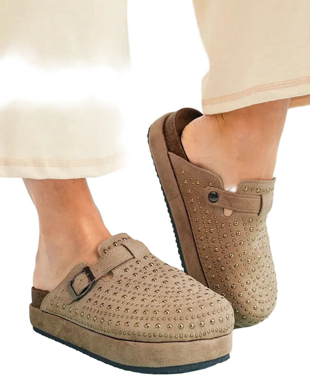 Your feet deserve the comfort and style upgrade they've been waiting for.

These Parchment Rivet Buckle Platform Slippers aren't your average loungewear — they're a fashion statement that works as hard as you do. The edgy rivet buckle detail adds that perfect touch of attitude, while the closed toe design keeps everything cozy and protected.

The platform sole? Game-changer. It gives you that instant height boost and all-day comfort, whether you're working from home or running errands. That warm parchment tone goes with literally everything in your wardrobe.

Get yours now at £24.58 — a steal for this much style and comfort combined.

#PlatformSlippers #StuddedStyle #ComfyAndChic #SlipperGame #FashionFitz