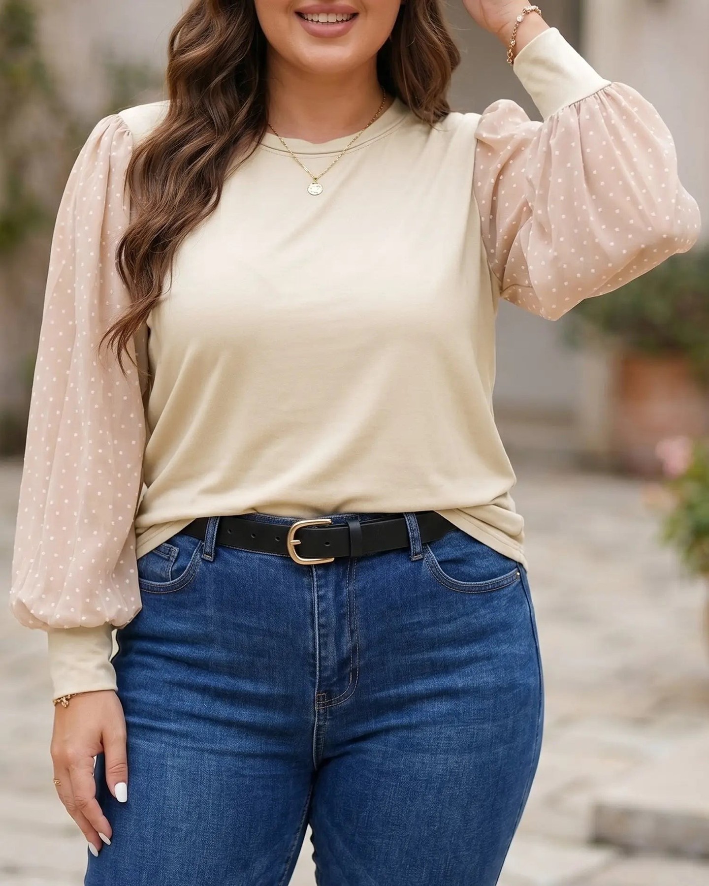 Your wardrobe deserves a piece that works as hard as you do.

This parchment polka dot blouse is your new go-to — the kind of top you'll reach for again and again. Classic dots on a warm neutral tone? It pairs with everything and looks effortlessly put-together whether you're at the office or out with friends.

The best part? The relaxed, flattering fit in plus size means you get comfort without compromising style. Long sleeves, round neckline, and that timeless print that never goes out of season.

Grab yours now for only £14.35.

#PlusSizeBlouse #PolkaDotStyle #PlusSizeFashion #EverydayElegance #FashionFitz