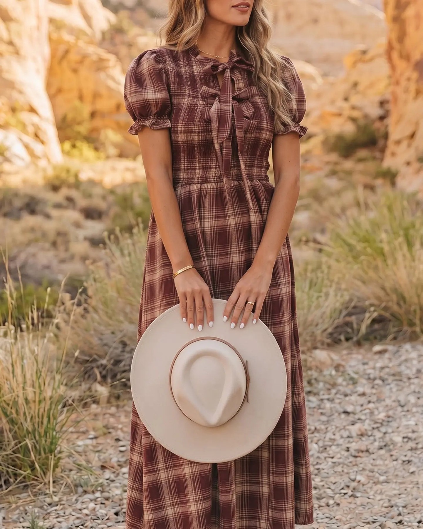 The smocked high waist on this red plaid midi dress moves with you, not against you.

A knot front detail and fit-and-flare cut create that effortlessly romantic silhouette that flatters every body. Rich red plaid gives you the confidence to stand out at autumn gatherings and holiday events.

#VintagePlaidDress #SmockedMidiDress #FitAndFlareDress #AutumnFashion #VintageStyle