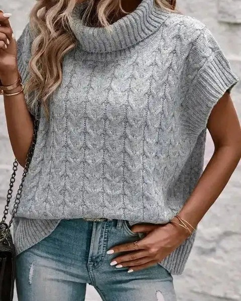 73% of stylish layering starts with a versatile turtleneck. This cable knit short sleeve jumper delivers cosy neckline warmth without the bulk — perfect for transitioning between seasons.

Classic texture, modern silhouette. Layer under blazers or pair with high-waist jeans for effortless sophistication.

#CableKnitStyle #TurtleneckJumper #LayeringEssentials #ClassicKnitwear #WomensFashion