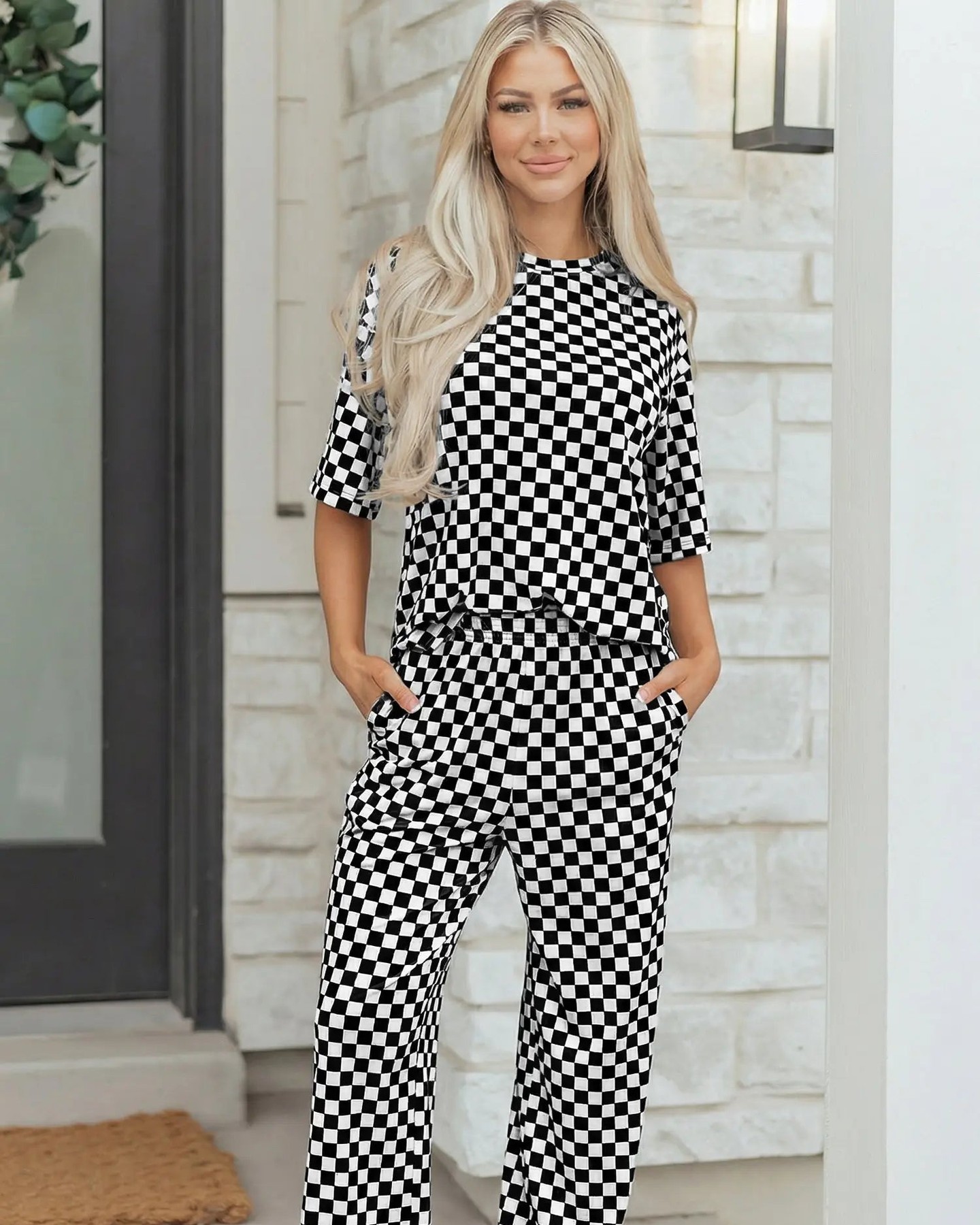 Ever struggle to find loungewear that actually looks put-together?

Meet your new go-to: a bold checkered tee paired with matching lounge pants that work whether you're at home or heading out.

The half-sleeve keeps things cool and comfy year-round, while the coordinated print means you look effortlessly styled without trying.

Soft, stretchy, and designed to feel as good as it looks.

Now at £34.40 — comfort that actually looks good.

#LoungewearSet #CheckeredPrint #CozyStyle #LoungeFashion #ComfyOutfits