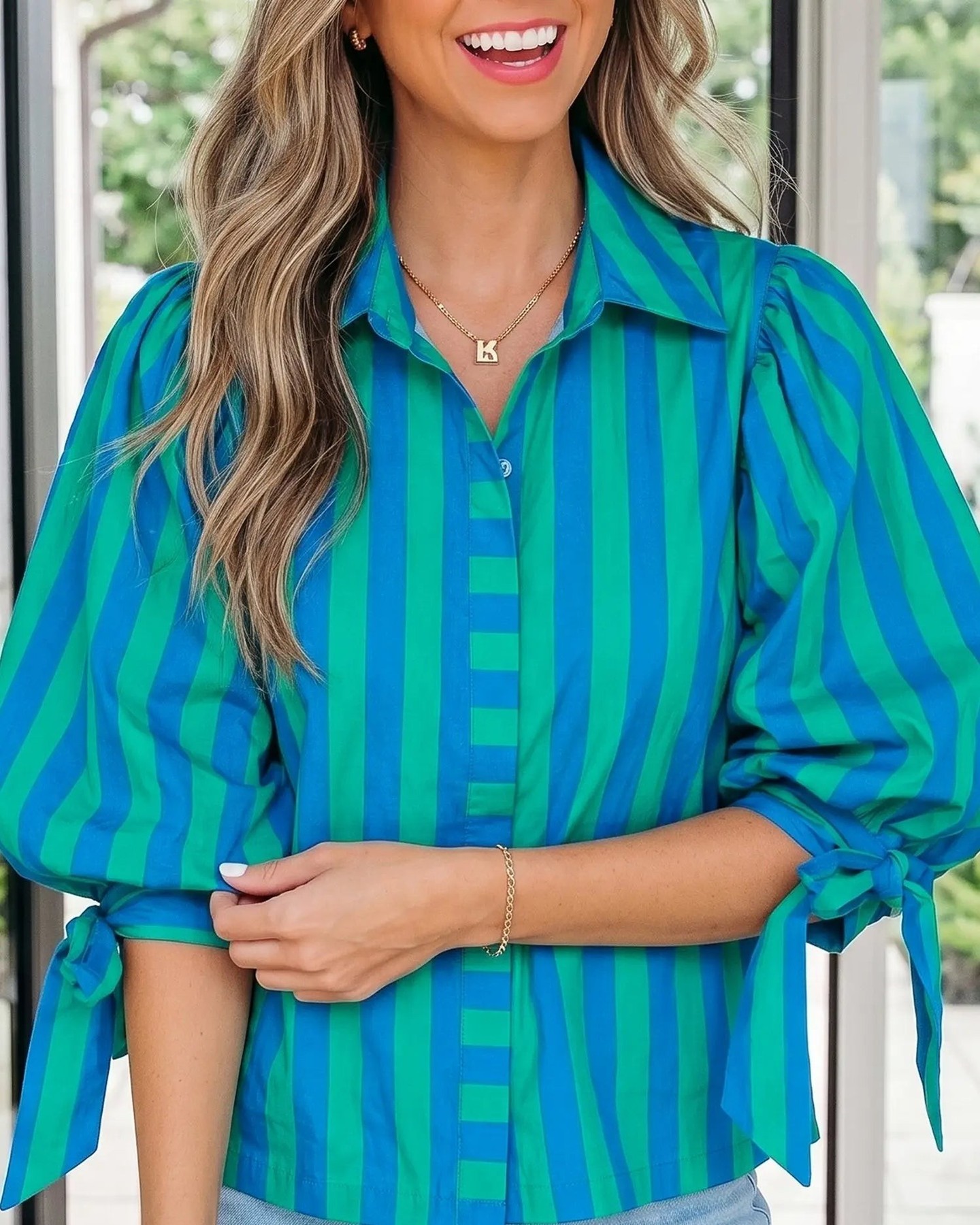 Your style deserves a shirt that works as hard as you do.

This striped button-down features a charming bow tie neck and gorgeous puff sleeves — the perfect mix of polish and personality for the office, weekend brunches, or anywhere in between.

The classic stripe pattern keeps things timeless while those statement sleeves add just the right amount of flair. Smart, confident, effortlessly elevated.

Now at £30.39

#StripedShirt #PuffSleeves #ButtonDownBlouse #OfficeStyle #SummerFashion