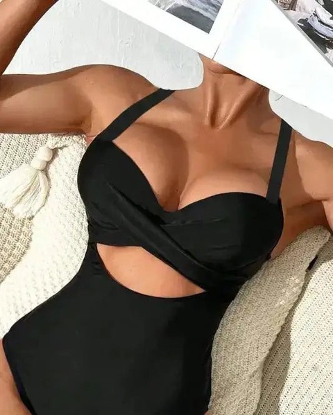 82% polyester means serious stretch and durability in the water.

This Black & Pink Crossed Cutout Backless Monokini delivers bold style with a flattering 2-tone design, crossed front detail, and statement cutout. The adjustable tie-back and built-in padded cups keep you supported and confident all day.

#MonokiniSwimwear #BacklessSwimsuit #OnePieceStyle #SwimwearFashion #BoldBeachLook