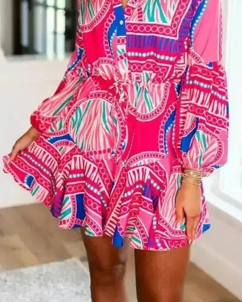 You're twirling in the mirror, catching the soft pink florals and those dramatic puff sleeves that make you feel like the main character.

This dress does all the work for you. The adjustable drawstring cinches exactly where you want it, the ruffled hem adds playful movement, and the lightweight polyester keeps you cool all day long. Whether it's a summer garden party or casual weekend plans, you'll feel effortlessly feminine and put-together.

Now at £38.12, grab yours before it's gone.

#PinkFloralDress #PuffSleeveDress #SummerStyle #MiniDress #FeminineStyle