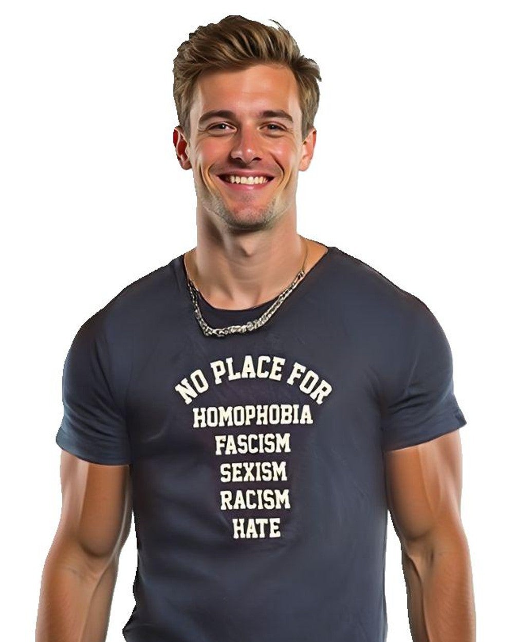 Your values deserve a shirt that keeps up. The No Place For… Tee combines breathable tri-blend comfort with a bold message that moves with you all day. Soft cotton, durable polyester, and flowing rayon create the perfect balance of style and conviction.

#JackAdams #StatementTee #ComfyStyle #ValuesDriven #MensFashion