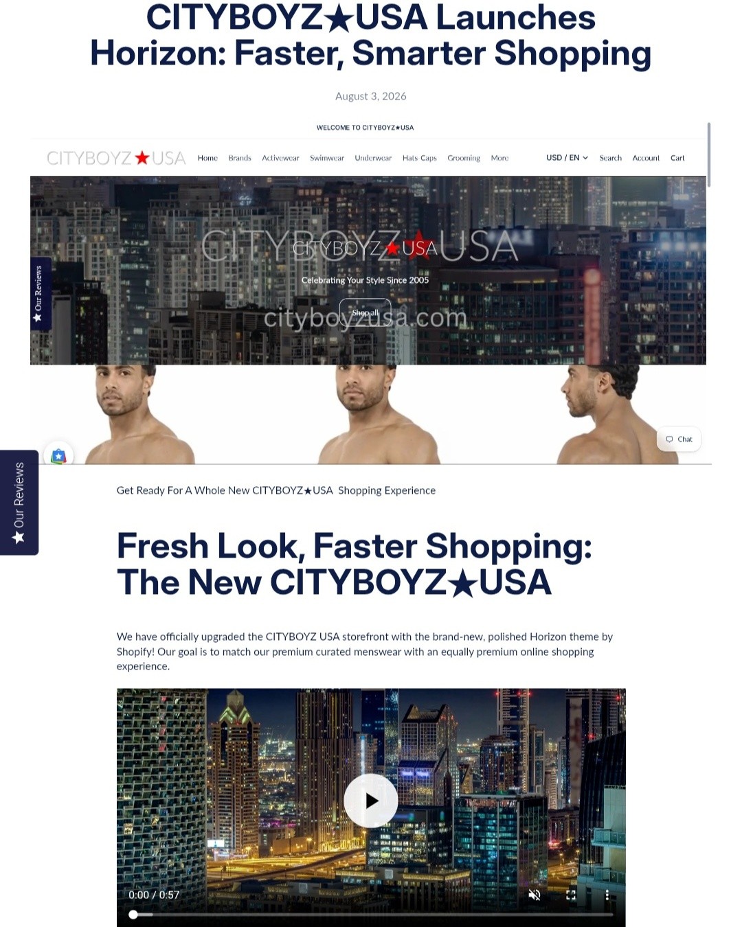 CITYBOYZ★USA Launches Horizon: Faster, Smarter Shopping
August 3, 2026

Read More: https://www.cityboyzusa.com/blogs/news/get-ready-for-a-whole-new-citytboyz-usa-shopping-experience