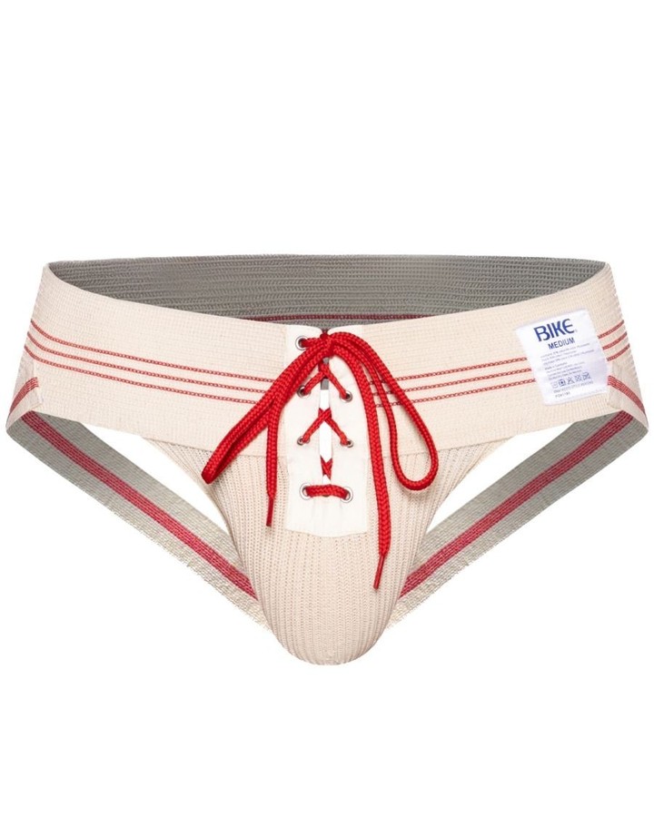 That cream-colored lace-up sits in your drawer—timeless, bold, ready to make a statement.

The Bike Athletic Vintage Lace-Up Jockstrap brings back the golden era of athletic wear with serious style. Adjustable lacing gives you the perfect fit every time, while that iconic cream palette turns heads whether you're hitting the gym or just living your best life.

Built for comfort that lasts. Designed for collectors who get it.

Grab yours for $42.50 at 

#BikeAthletic #VintageStyle #AthlleticWear #ClassicComfort #JockstrapStyle
