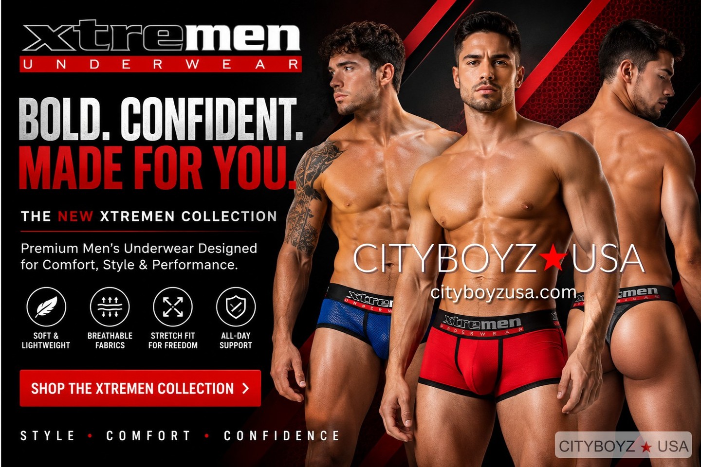 🔥 The new Xtremen Collection is here! 
Elevate your everyday essentials with bold styles, premium comfort, and a perfect fit. 
Find your confidence in every pair! 

#Xtremen #MensUnderwear #CityBoyzUSA #ComfortAndStyle #UpgradeYourDrawer ...