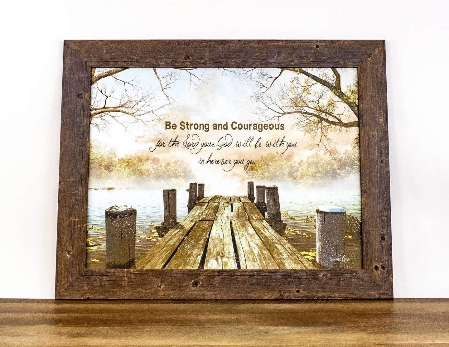 Morning light hits the wall, and suddenly the room feels grounded. A reminder that strength isn't loud—it's steady, it's there.

Be Strong and Courageous Pier Lake Christian Art Sign brings intention into your space. Available in four sizes, each comes fully framed with a textured, canvas-like finish that's UV protected and moisture resistant. No glass needed—just authentic beauty that lasts.

https://ssdlr.shop/l/43502c05

#ChristianArt #HomeDecor #WallArt #FaithBased #ArtisticInspiration