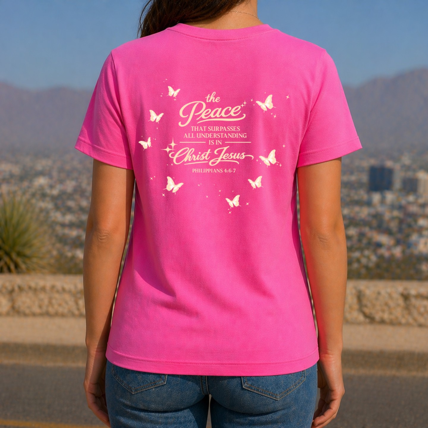 Faith-centered fashion doesn't compromise on quality or style.

This Be Still Pink Christian Shirt combines meaningful design with premium durability. The soft cotton-polyester blend keeps its vibrant yellow butterfly print looking fresh wash after wash, thanks to fade and shrink-resistant construction.

Perfect for everyday wear or gifting to someone on their spiritual journey.

https://ssdlr.shop/l/c035656d

#ChristianApparel #FaithBased #WomensChristianShirt #JesusShirt #SpiritualStyle