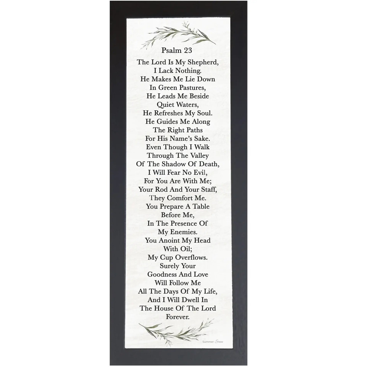 Timeless scripture art transforms any space into a sanctuary of faith and inspiration.

This stunning 10x26" vertical sign features the beloved Psalm 23 with shimmering glitter details that catch the light beautifully. The textured, canvas-like finish is UV protected and moisture resistant—built to last without glass. Comes framed and ready to hang with included sawtooth hardware.

Proudly made in the USA.

https://ssdlr.shop/l/99d80ad4

#ChristianArt #HomeDecor #FaithBased #WallArt #ScriptureArt