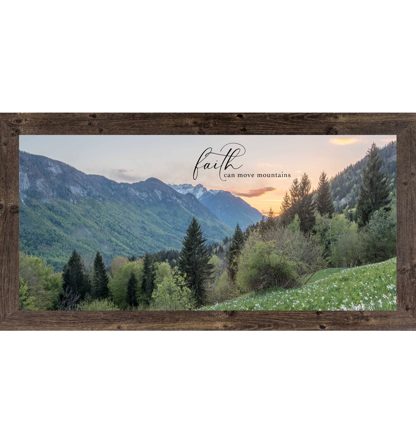 Timeless inspiration belongs on your walls, not buried in a drawer.

This stunning mountain landscape brings "Faith Can Move Mountains" to life with breathtaking scenery—golden sunrise, lush valleys, and wildflower-dotted foreground. A daily reminder that transforms any room into a sanctuary of hope and strength.

https://ssdlr.shop/l/47f76af3

#InspirationalArt #WallDecor #MountainArt #HomeInspo #FaithBased