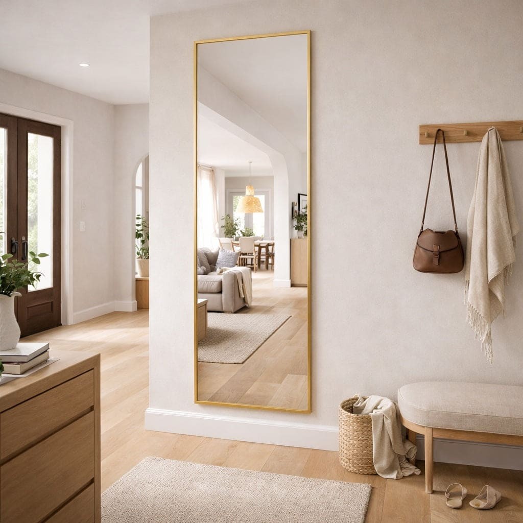Tall mirrors instantly transform any room into a sophisticated sanctuary.

The Takara Gold Rectangle Mirror elevates your space with pure elegance. Its warm matte gold frame catches light beautifully, making rooms feel larger and more luxurious. Lean it against a wall or mount it permanently—either way, you get that high-end boutique hotel vibe at home.

Perfect for bedrooms, hallways, dressing rooms, or any space that deserves a touch of refinement. Available now for £219.95.

Shop the Takara: https://jobuhome.com/products/takara-full-length-gold-metal-rectangle-mirror-180cm-x-60cm

#TakaraMirror #GoldMirror #InteriorDesign #HomeDecor #StatementMirror