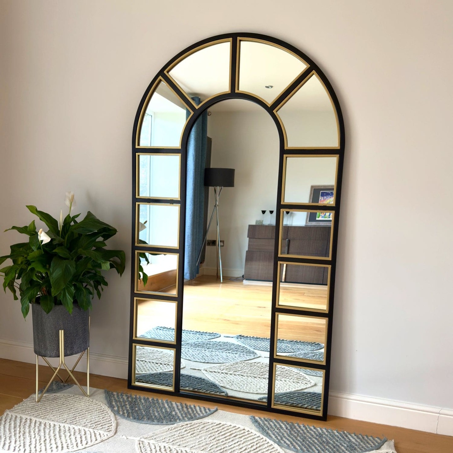 Your space deserves a mirror that's more than just functional—it's a statement piece.

Meet Mio. This stunning full-length arched window mirror brings architectural elegance and visual depth to any room. The black metal frame with gold accents catches the light beautifully, while the arched lattice pattern adds that designer touch that transforms a simple mirror into a focal point.

At 180cm x 105cm, it's generously sized to reflect your whole self and make your space feel larger and brighter.

Elevate your home with Mio for £369.95. Available now at https://jobuhome.com/products/mio-full-length-black-gold-metal-arched-window-mirror-180cm-x

#MioMirror #InteriorDesign #HomeDecor #StatementMirror #ModernStyle