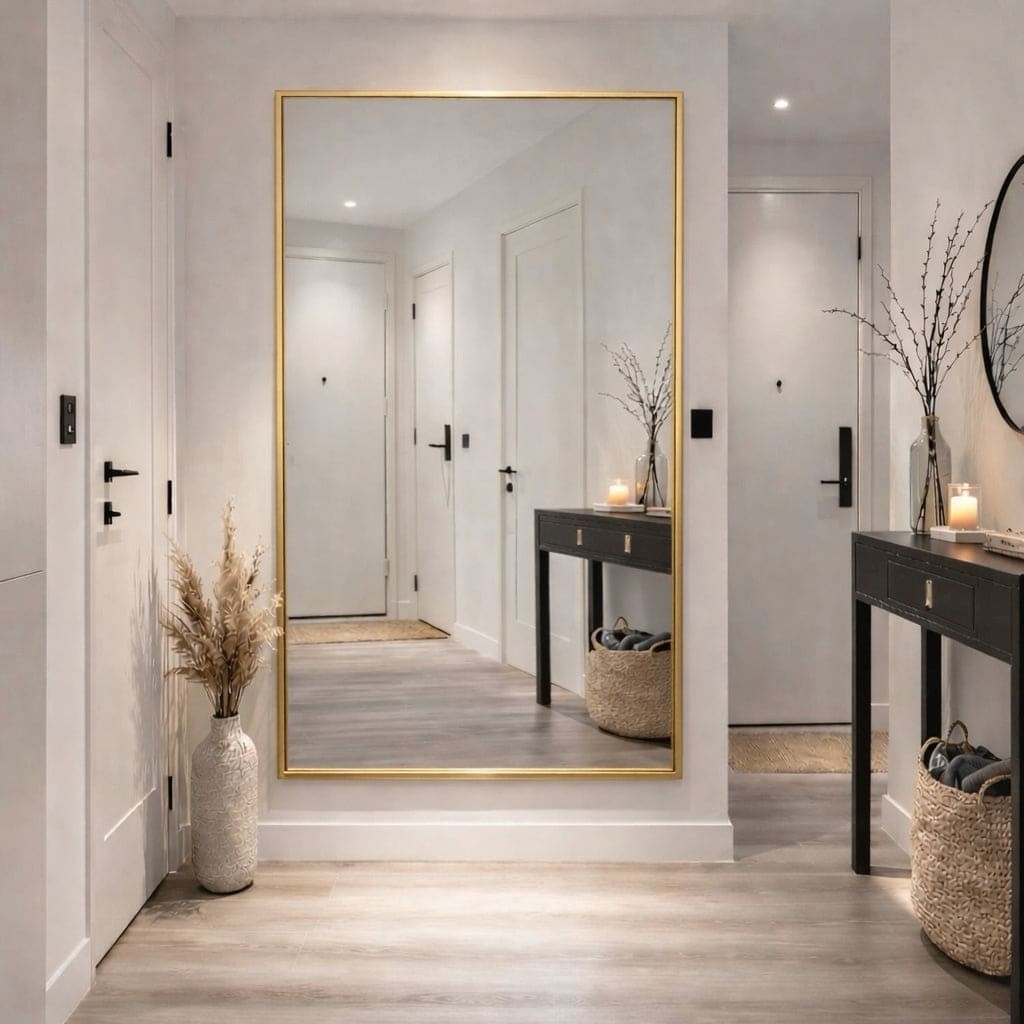 180cm x 105cm of pure statement elegance.

The Takara Gold Mirror transforms any room into a luxury sanctuary. Its oversized rectangular frame catches light beautifully, making spaces feel bigger, brighter, and more refined.

Perfect for hallways, bedrooms, or home gyms where you want serious impact.

Available now for £309.95

https://jobuhome.com/products/takara-full-length-gold-metal-rectangle-mirror-180cm-x-105cm

#StatementMirror #GoldMirror #InteriorDesign #HomeGlamour #LuxuryHome
