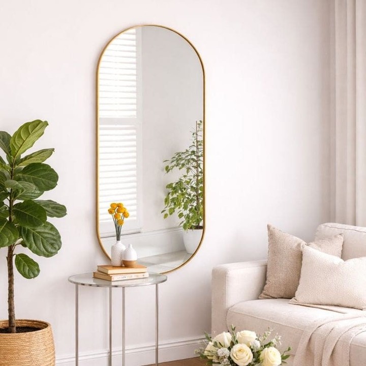 78% of interior designers agree that a statement mirror transforms a room instantly.

The Emi mirror does exactly that. Its sculptural double-arched frame in warm matte gold creates symmetry and softness that elevates any space—whether your bedroom, hallway, or living room needs that extra dimension.

At 150x60cm, it's the perfect full-length reflection with undeniable style.

Grab yours for £209.95 at https://jobuhome.com/products/emi-full-length-gold-metal-runway-oval-mirror-150cm-x-60cm

#StatementMirror #GoldDecor #InteriorStyle #ModernHome #MirrorDesign