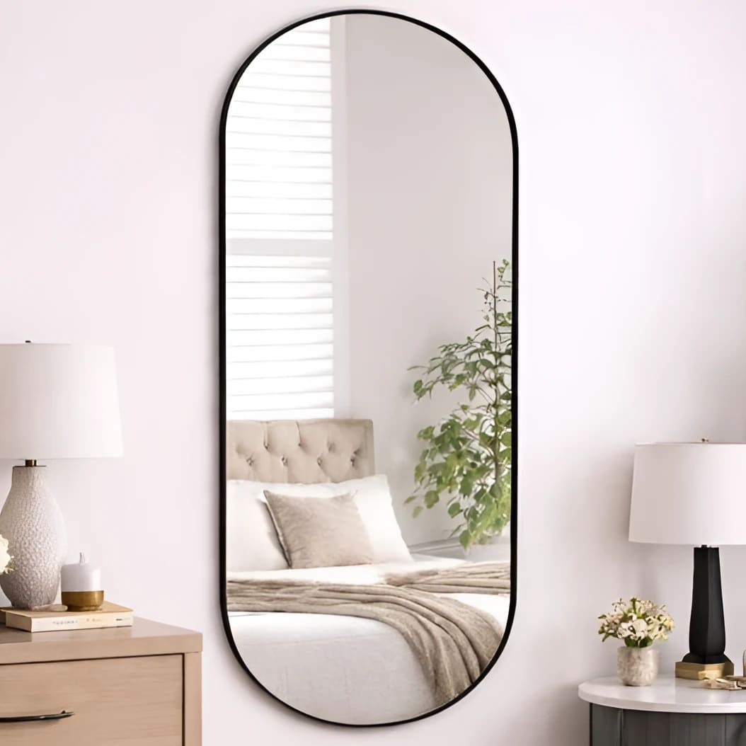 87% of interior designers choose statement mirrors to instantly elevate a room's presence.

Meet Emi—the sculptural masterpiece that transforms any space with its striking double-arched design. Those flowing curves? They bring architectural depth while keeping things clean and minimal.

Hung portrait or landscape, this 150x60cm black metal beauty commands attention without the drama. Perfect for creating that refined, gallery-like feel at home.

Available now for £209.95

https://jobuhome.com/products/emi-full-length-black-metal-runway-oval-mirror-150cm-x-60cm

#StatementMirror #InteriorDesign #ModernHome #MirrorMagic #HomeStyle