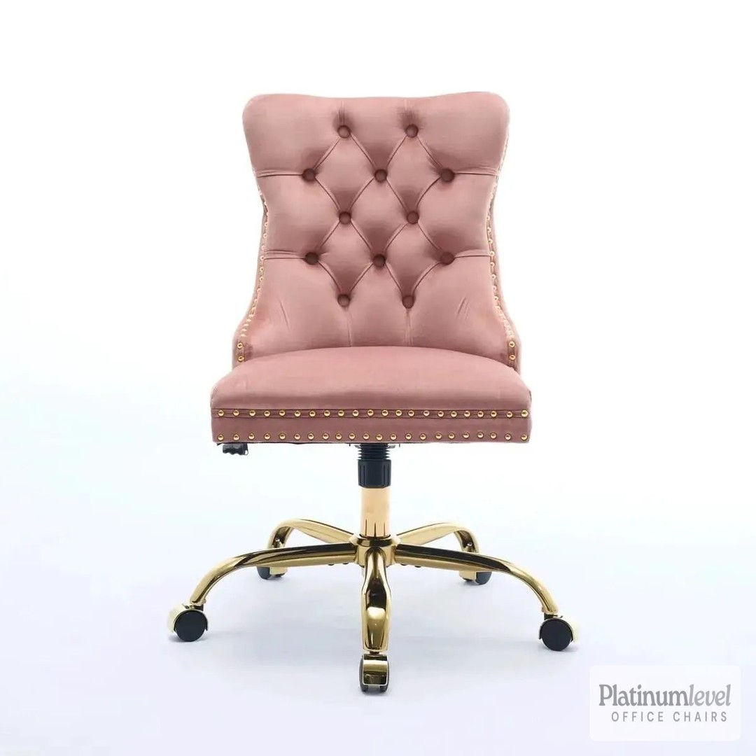 Luxury office seating doesn't have to feel stiff and uncomfortable.

This pink velvet chair wraps you in plush comfort with its deep, wide seat and high-rebound foam cushion. Hand-pulled tufted details and nailhead trim bring that high-end look to any workspace. The electroplated golden base keeps things elegant and stable for years.

https://ssdlr.shop/l/0481628b

#VelvetOfficeChair #PinkDecor #LuxurySeating #OfficeStyle #GoldenBase