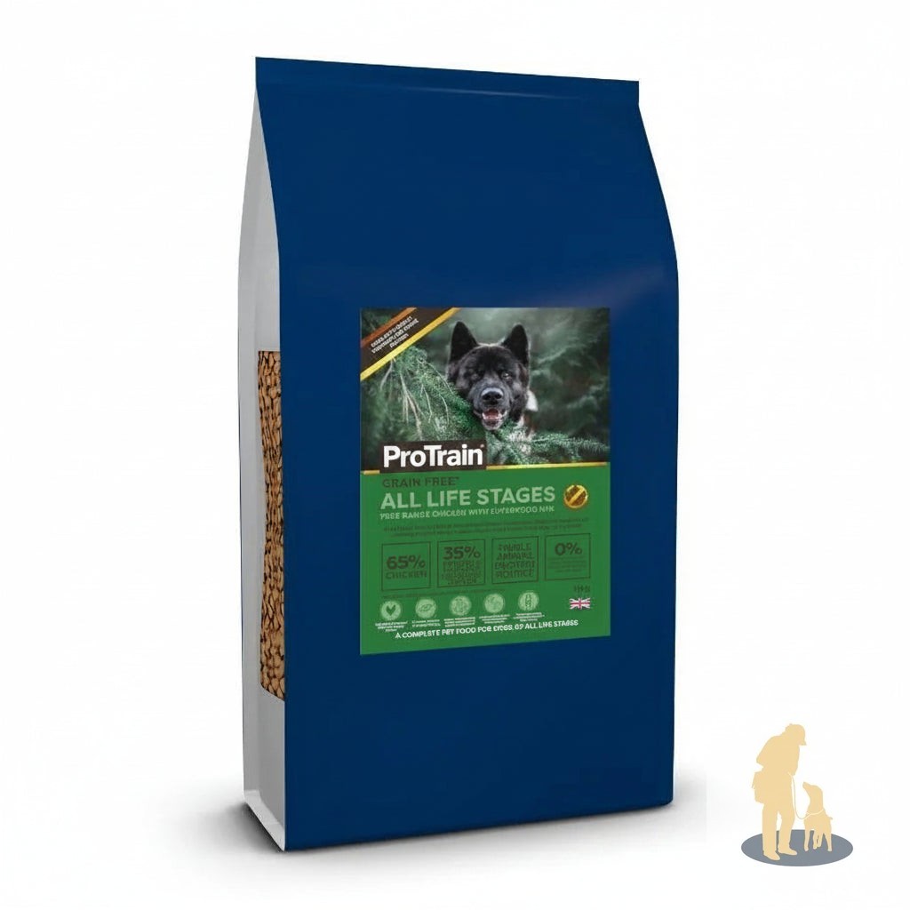 Premium British chicken is what your dog deserves.

ProTrain All Life Stages delivers 65% chicken—with 35% freshly prepared free range—in every bite. Grain-free, single protein formula works for puppies, adults, and seniors alike.

That exceptional meat content means real nutrition your pup can thrive on. Plus, it's enriched with superfoods and olive extract to support their best life.

Made right here in the UK. Available now for £10.50.

https://ssdlr.shop/l/e649be55

#DogFood #GrainFree #BritishDog #PuppyFood #HealthyDogs