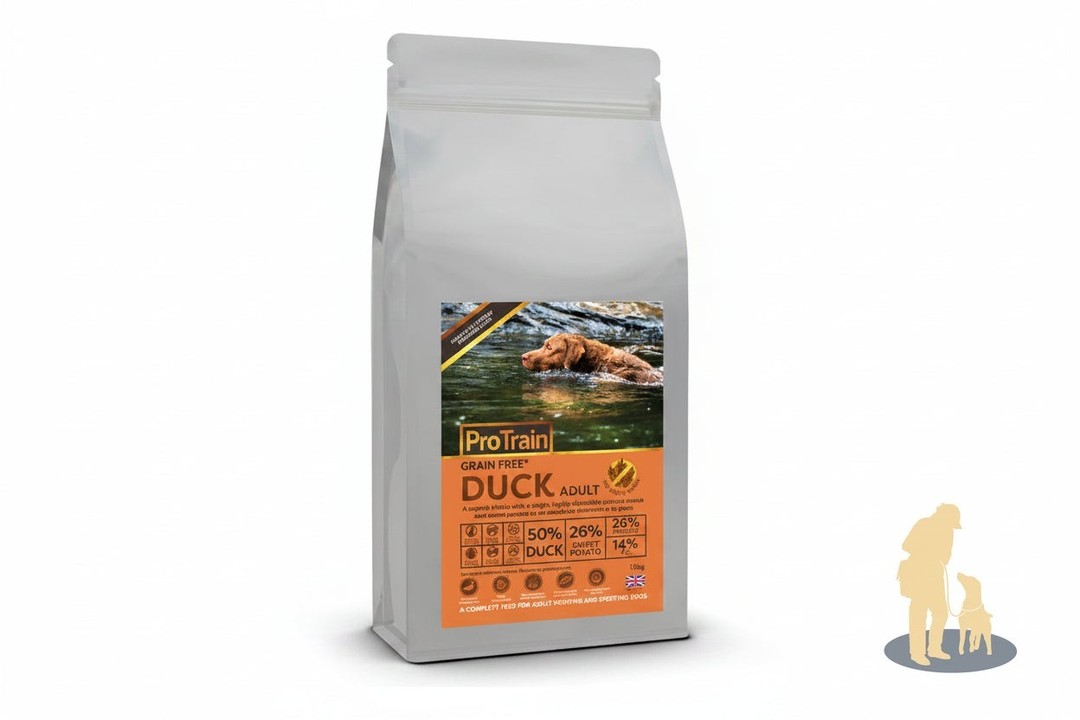 Grain-free duck kibble that actually fuels active dogs without the digestive drama.

ProTrain's 50% duck formula — with 28% freshly prepared — means real nutrition your dog can thrive on. Single protein source keeps sensitive stomachs happy. Orange and cranberry add antioxidant support for dogs that work hard and play harder.

Made right here in the UK. Small kibble size. Big results.

Grab yours for £10.99 at https://ssdlr.shop/l/d1550eb7

#ProTrainDogFood #GrainFreeDog #DuckDogFood #ActiveDogs #UKMade
