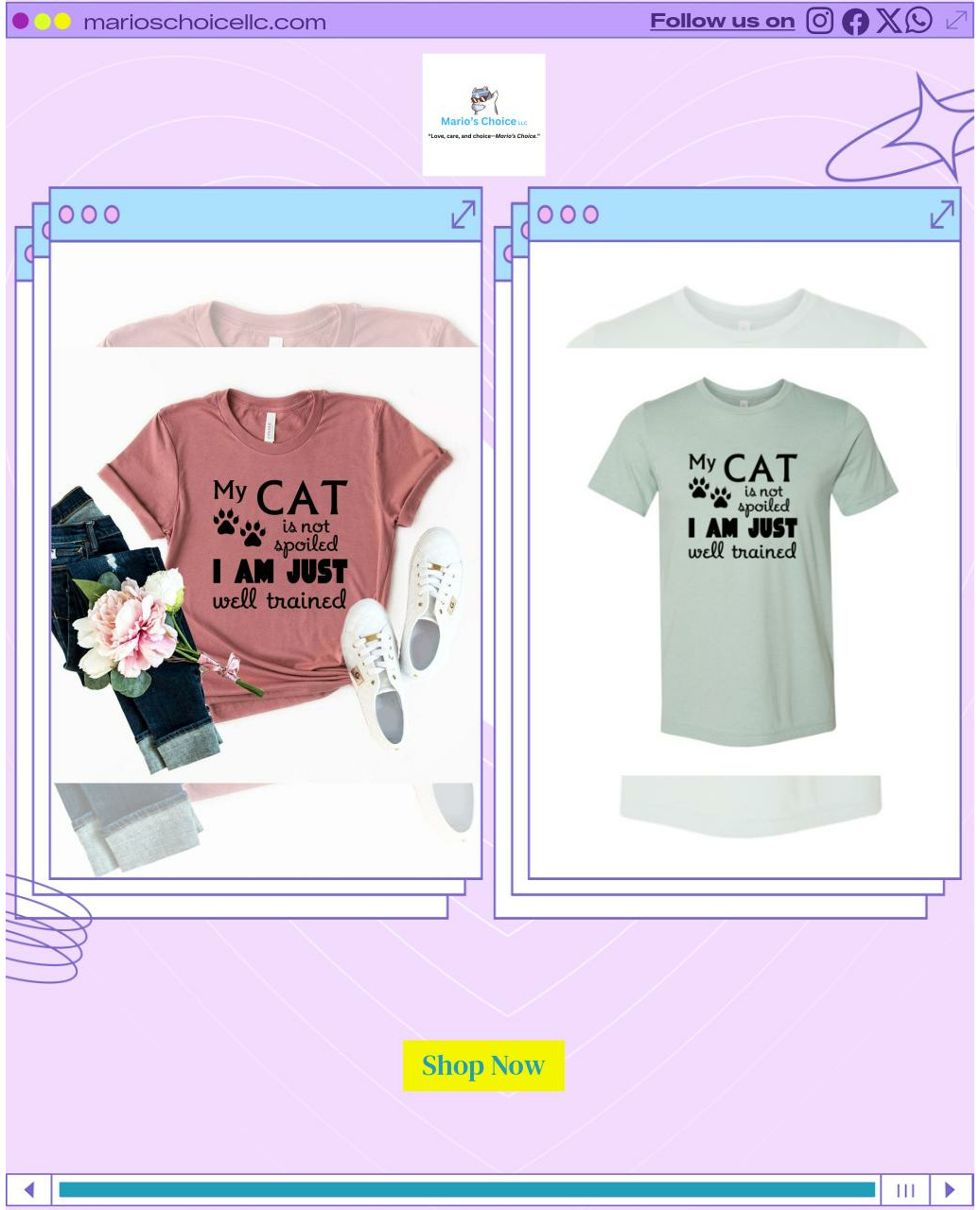 Unbelievable offer! My Cat Is Not Spoiled – Funny Unisex T-Shirt, at an incredible price of $34.99 Don't miss out on this sensational deal!
#petlovers #dogsupplies #petaccessories #petfood #petlove #pethealth #pethappiness #petfashion #furbabies #petsupplies