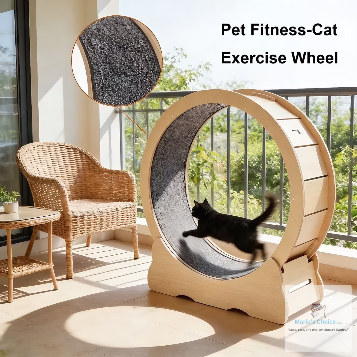 Indoor cats need movement too—this exercise wheel gives them the space to run and play right at home.

The natural wood design blends seamlessly with your décor, while the wide carpeted surface keeps them comfortable during active play. Perfect for burning energy and staying entertained.

#CatExerciseWheel #IndoorCatToy #CatEnrichment #ActiveCats #CatFitness