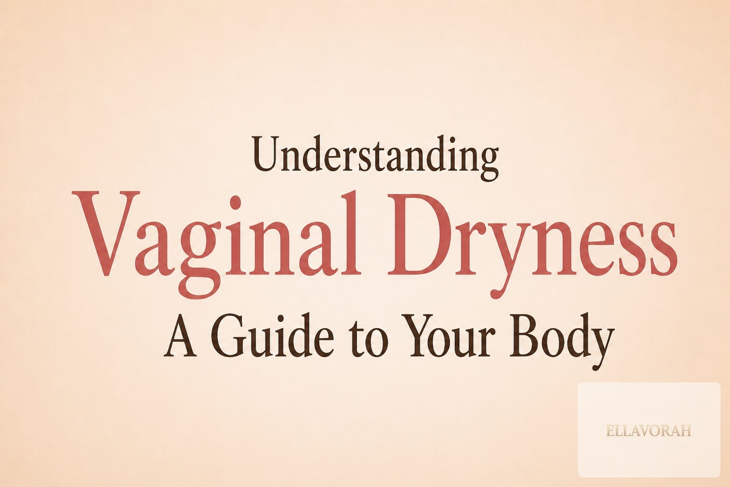 Vaginal dryness is more common than you think! 💖 

It's not just something to accept—there are ways to improve your comfort and intimacy. 

Let's break the stigma together! 🙌 

#VaginalHealth #WomenSupportWomen #IntimacyMatters #WellnessJourney #Ellavorah
