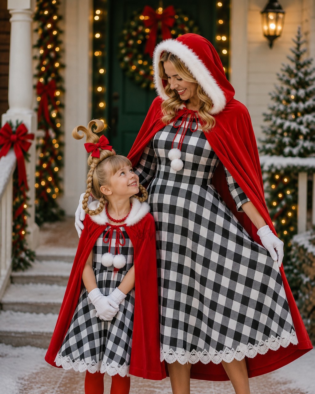 Mother and daughter standing hand-in-hand in matching red plaid dresses, ready to steal the show at every holiday gathering. 

This complete Cindy Lou's Christmas Cheer set includes beautifully detailed dresses, coordinating capes, and all the accessories you need for that picture-perfect moment. Whether it's a family photoshoot, Christmas card, or festive party, twirl-worthy magic awaits.

Available now for $59.99 at https://ssdlr.shop/l/f6ed4546

Shop the look and create holiday memories made for little dreamers and their favorite grown-ups. ✨🎄

#MommyAndMeCostume #ChristmasCardOutfit #HolidayPhotoshoot #CindyLouWho #FamilyChristmasOutfit