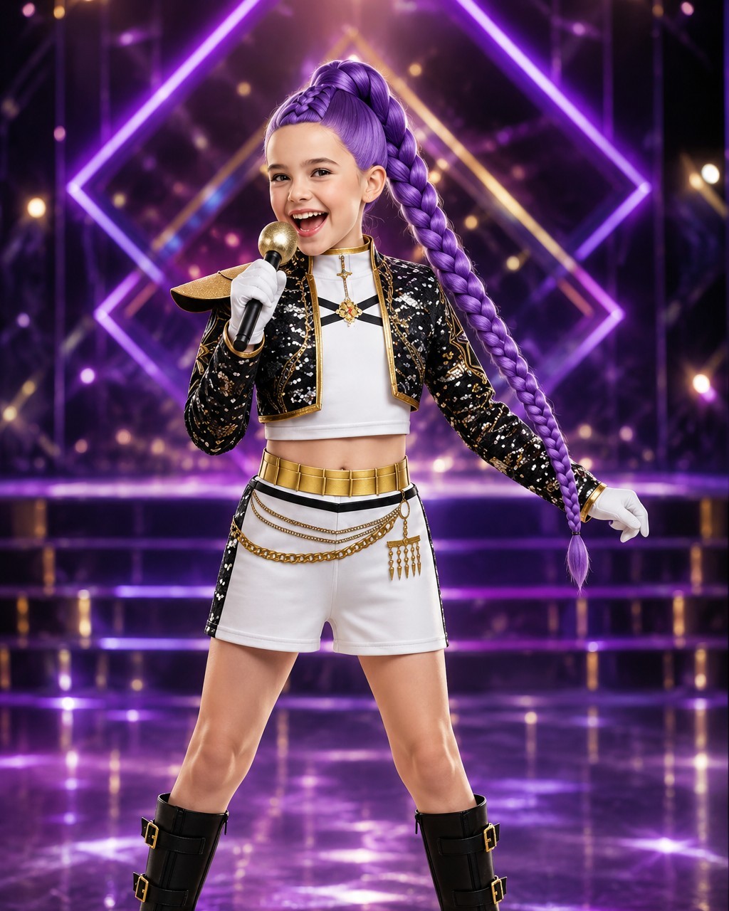 Every pop star moment deserves a costume that steals the show. This Rumi Demon Hunters Deluxe set brings complete stage magic with a stunning sequin jacket, coordinated pieces, and that iconic purple braid wig.

Perfect for Halloween, cosplay, performances, or pure dress-up magic. Let the adventure begin! ✨

https://ssdlr.shop/l/0a8a50d5

#PopStarCostume #DemonHunters #CosplayCostume #KidsFashion #DressUpMagic