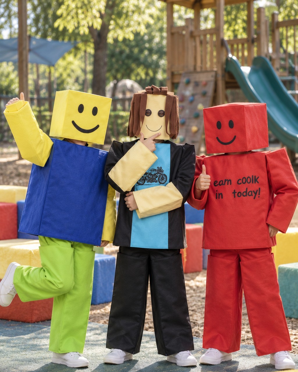 A kid's eyes light up the moment they slip into their favorite Roblox character—suddenly they're not just playing, they're *living* the game.

These blocky Roblox Legends costumes bring Noob, Bacon Hair & C00lkidd to life with vibrant, head-to-toe style that's perfect for Halloween, gaming parties, or epic friend group dress-ups. Each look captures that iconic pixelated charm kids adore.

https://ssdlr.shop/l/91d513e3

#RobloxCostume #GamerKids #HalloweenReady #BlockyStyle #DressUpMagic