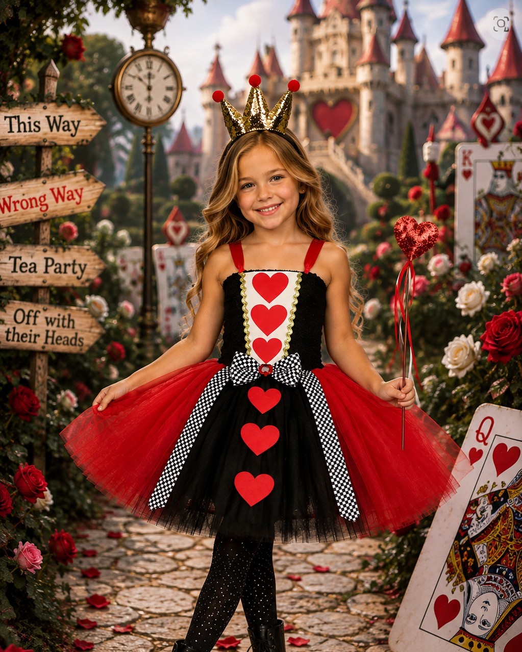 Ever dreamed of ruling a magical kingdom? This Queen of Hearts Royal Tutu Dress set transforms little ones into royalty with a stunning red tutu dress, glittering crown headband, and enchanted heart wand. Perfect for birthdays, Halloween, dress-up adventures, or those unforgettable fairytale moments.

https://ssdlr.shop/l/684077e7

#QueenOfHearts #DressUpMagic #PrincessCostume #FairtaleAdventure #LolliAndLace