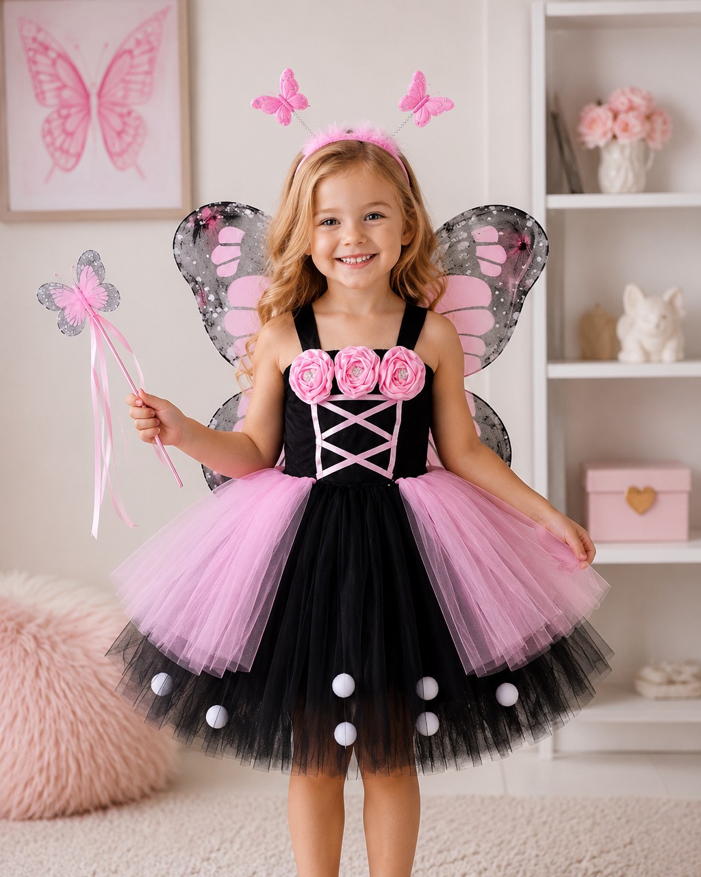 5 pieces of pure magic in one set! The Blushing Butterfly Dreams Tutu Dress & Accessory Set has everything little dreamers need for a complete fairytale moment—dress, wings, headband, and wand included.

Perfect for Halloween, birthdays, photoshoots, or everyday dress-up adventures. Soft, twirl-worthy, and absolutely enchanting. ✨🦋

https://ssdlr.shop/l/e48363a4

#ButterflyDress #TutuDress #GirlsCostume #DressUpMagic #FairyWings